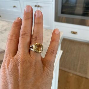Albion Ring with Champagne Citrine and Gold